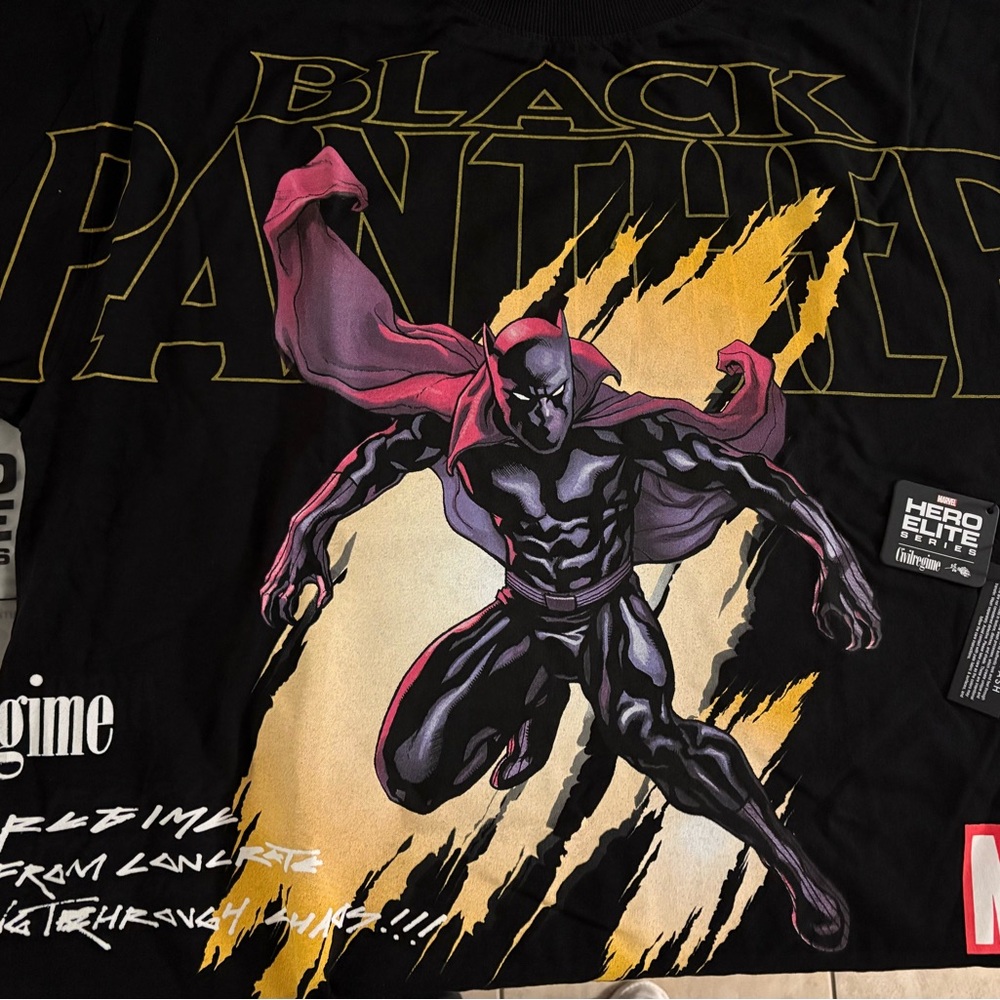Civil Regime/Marvel Black Panther Graphic Tee - Black